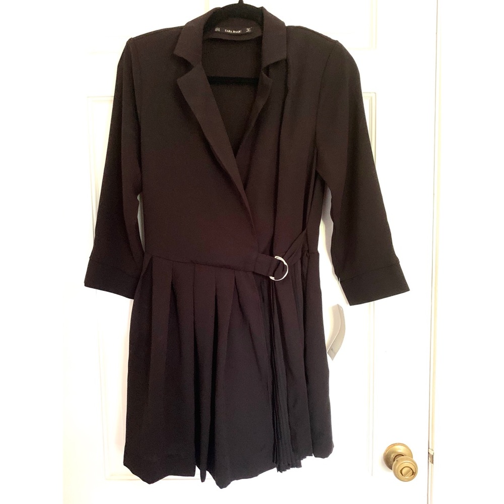 Zara black suit romper